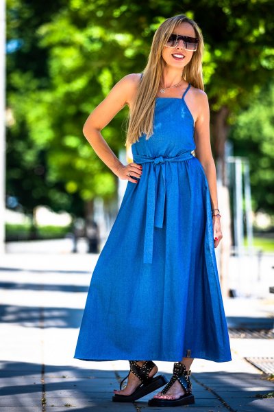 Letní riflové šaty Isabella-Denim